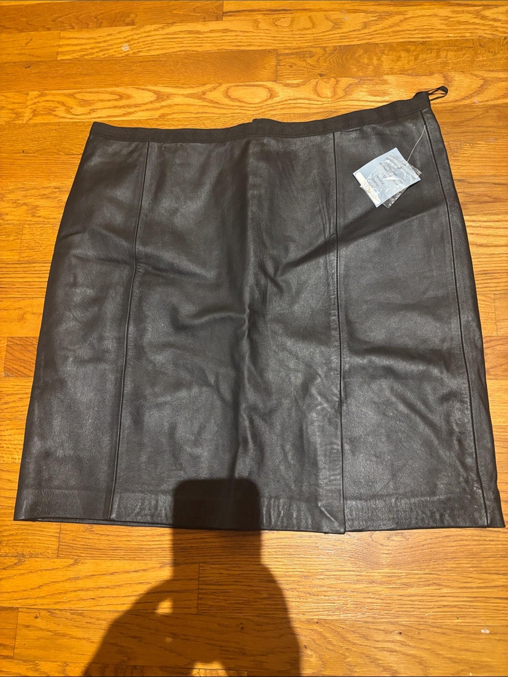 NWT Jaclyn Smith Classic Black Leather Skirt